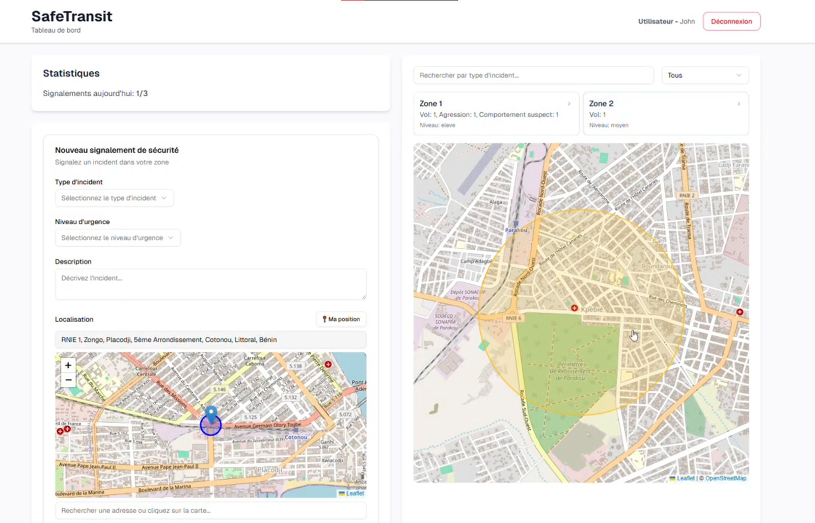 SafeTransit - Système de Gestion